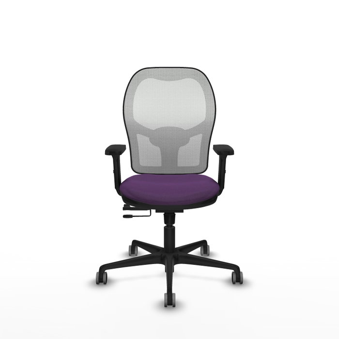 PIQUERAS Y CRESPO Silla de oficina Jorquera con mecanismo Sincro/Traslack, Morado y Blanco