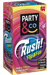 Diset Party & Co. Rush - Juego de Mesa Familiar en Español, de Desafíos a Contrareloj, de 4 Jugadores, Edad +14, con Tablero, Cartas, Pizarra y Reloj de Arena