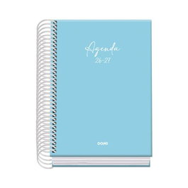 Dohe Agenda Escolar Basic Serenity A6 Espiral Cartón Forrado Azul 2026-2027 Semana Vista