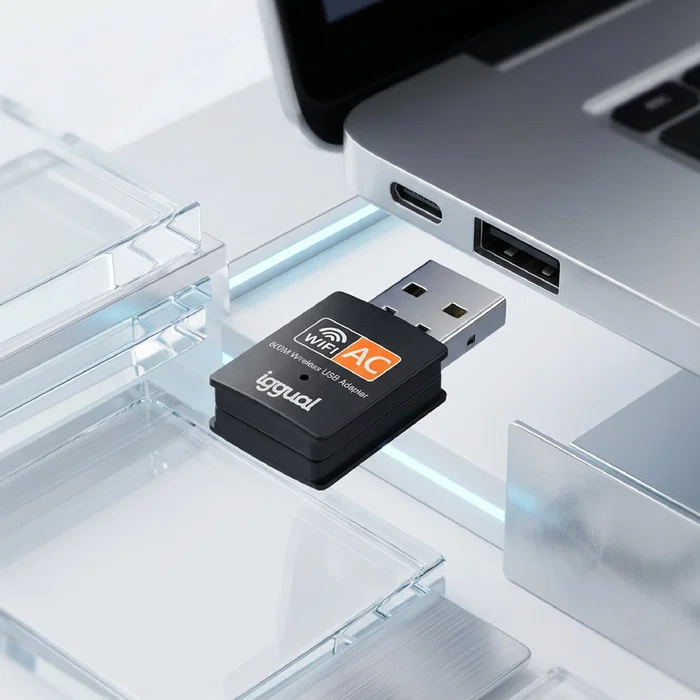 Iggual Adaptador WiFi USB 600 Mbps Doble Banda IGG320471