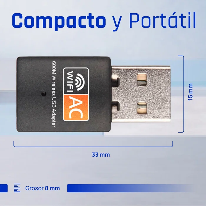 Iggual Adaptador WiFi USB 600 Mbps Doble Banda IGG320471