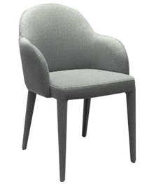 DKD Home Decor Silla de Metal y Poliéster Gris