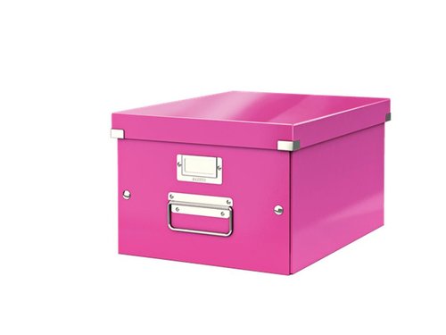 Leitz Caja de Almacenamiento Click&Store Mediana Fucsia 16L Leitz Caja de Almacenamiento Click&Store Mediana Fucsia 16L