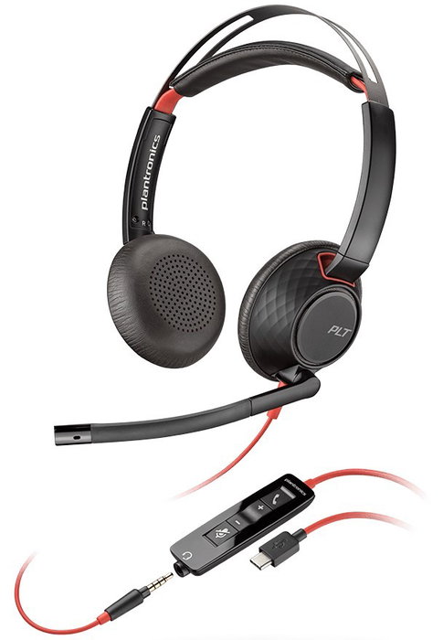 Poly Blackwire 5200 Series Auriculares Stereo USB Type-C y 3.5 mm con DSP