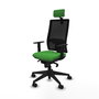 PIQUERAS Y CRESPO Silla de oficina Horna con mecanismo Sincro, Verde y Negro
