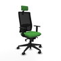 PIQUERAS Y CRESPO Silla de oficina Horna con mecanismo Sincro, Verde y Negro