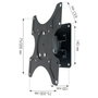 Techly Soporte de Pared para LED/LCD de 19-37 pulgadas con Tilt 1 y Swivel, Negro