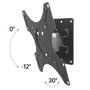 Techly Soporte de Pared para LED/LCD de 19-37 pulgadas con Tilt 1 y Swivel, Negro