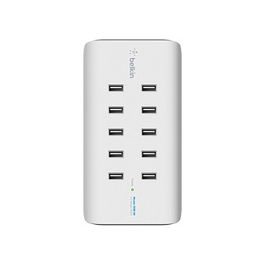 Belkin Estación de Carga USB de 10 Puertos, 120W, 2.4A por Puerto, Blanca