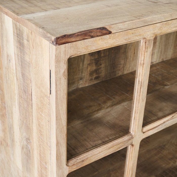 Vitrina Blanco Rozado Madera de Mango 120 X 35,50 X 122,50 C