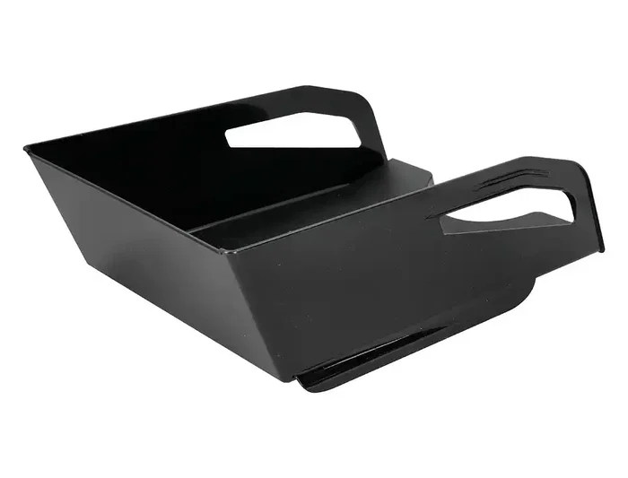 Q-connect Bandeja sobremesa plástico gran capacidad con asa negro opaco 386x270x115mm
