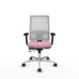 PIQUERAS Y CRESPO Silla de oficina Horna Rosa y Blanca