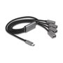 DeLOCK Concentrador 4 Puertos USB 2.0 con Conector USB Type-C 60 cm
