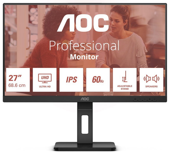 AOC U27E3UF B2B E ESSENTIAL-LINE Monitor 27 4K UHD IPS Negro