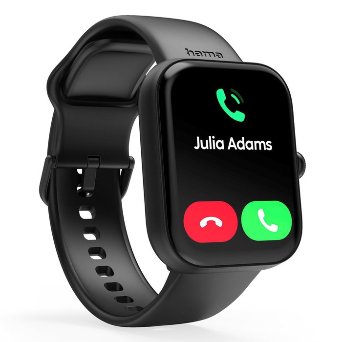 HAMA Fit Watch 5000 - Reloj Deportivo Inteligente para Actividad y Fitness, Negro