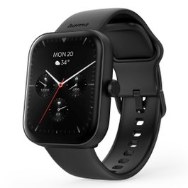 HAMA Fit Watch 5000 - Reloj Deportivo Inteligente para Actividad y Fitness, Negro