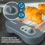 Grunkel TSP-G2 Tostador Plano, 4 Rebanadas, 600W, con Temporizador Ajustable y Bandeja Recogemigas, Color Gris y Acero Inoxidable
