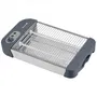 Grunkel TSP-G2 Tostador Plano 600W Azul y Plata para 4 Rebanadas con Temporizador de 6 Niveles y Bandeja Recogemigas