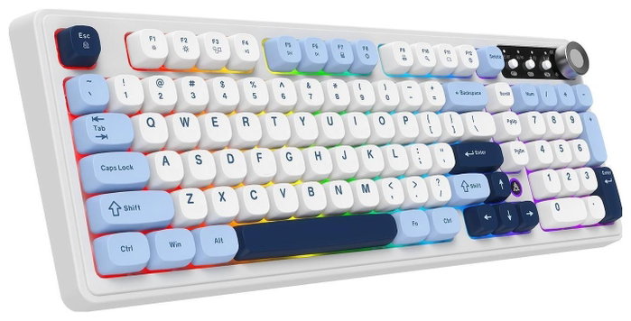Ajazz AF98 PLUS Teclado Membranoso Inalámbrico Blanco