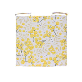 KSD Cojín Exterior Poliéster Estampado con Cintas, Resistente UV, Repele Agua, 40 x 40 x 4 cm