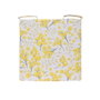 KSD Cojín Exterior Poliéster Estampado con Cintas, Resistente UV, Repele Agua, 40 x 40 x 4 cm