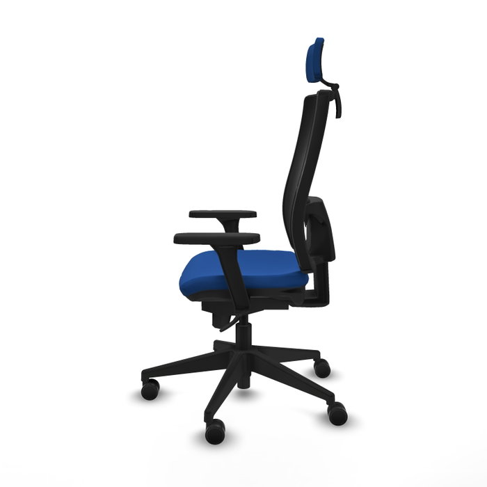 PIQUERAS Y CRESPO Silla de oficina Horna con mecanismo Sincro, Azul y Negro