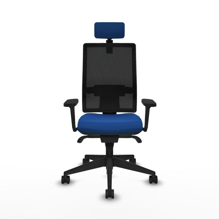 PIQUERAS Y CRESPO Silla de oficina Horna con mecanismo Sincro, Azul y Negro