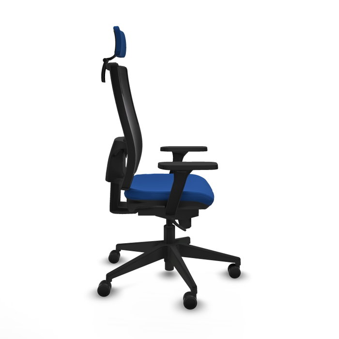 PIQUERAS Y CRESPO Silla de oficina Horna con mecanismo Sincro, Azul y Negro