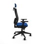 PIQUERAS Y CRESPO Silla de oficina Horna con mecanismo Sincro, Azul y Negro