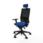 PIQUERAS Y CRESPO Silla de oficina Horna con mecanismo Sincro, Azul y Negro