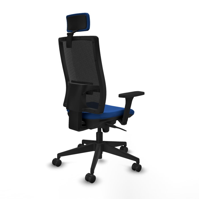 PIQUERAS Y CRESPO Silla de oficina Horna con mecanismo Sincro, Azul y Negro