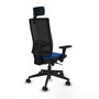 PIQUERAS Y CRESPO Silla de oficina Horna con mecanismo Sincro, Azul y Negro