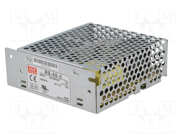MEAN WELL RS-50-5 Alimentador de Impulso 50W 5VDC 10A
