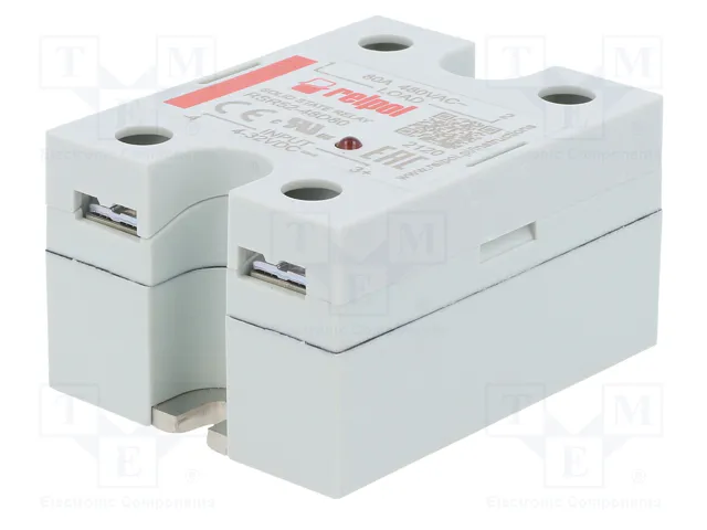 RELPOL RSR52 Relé de semiconductor monofásico 80A 48-530VAC