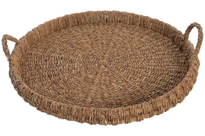 DKD Home Decor Bandeja Seagrass Metal Natural 60x59x13 cm DKD Home Decor Bandeja Seagrass Metal Natural 60x59x13 cm