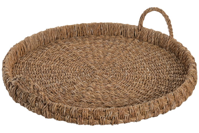 DKD Home Decor Bandeja Seagrass Metal Natural 60x59x13 cm DKD Home Decor Bandeja Seagrass Metal Natural 60x59x13 cm