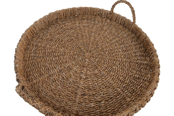 DKD Home Decor Bandeja Seagrass Metal Natural 60x59x13 cm DKD Home Decor Bandeja Seagrass Metal Natural 60x59x13 cm