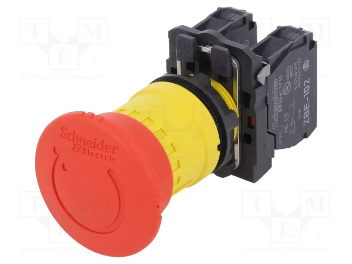 SCHNEIDER ELECTRIC Interruptor de emergencia Harmony XB5 rojo NC x2 SCHNEIDER ELECTRIC Interruptor de emergencia Harmony XB5 rojo NC x2