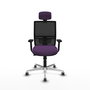 PIQUERAS Y CRESPO Silla de oficina Yunquera Morado y Negro
