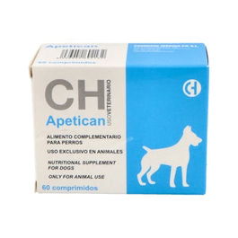 Apetican 60 Comprimidos Alimento Complementario para Perros Estimulante del Apetito Digestivo
