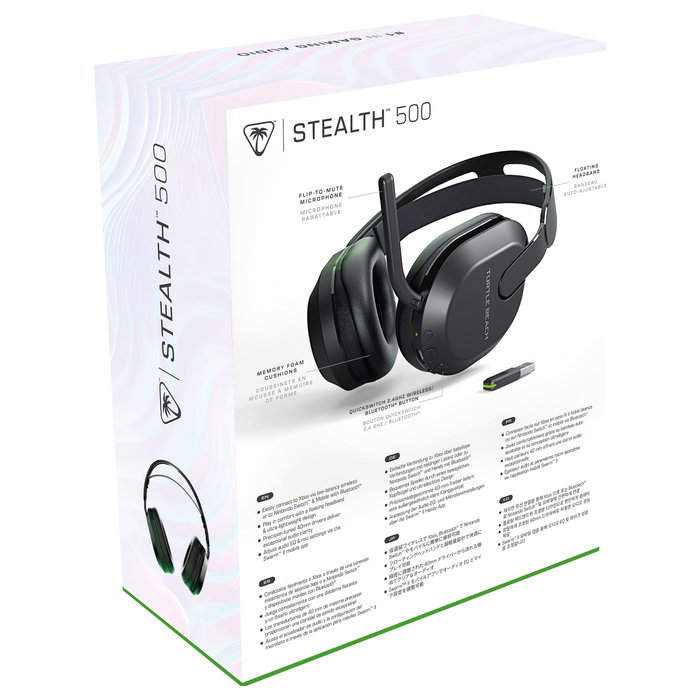 Turtle Beach Stealth 500 Auriculares Inalámbricos para Juegos Xbox Series X|S, Xbox One, Negro, Bluetooth, 40h Batería