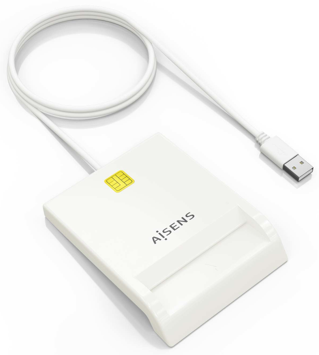 Aisens Lector de Tarjeta Inteligente DNI ASCR-SN07-W Blanco