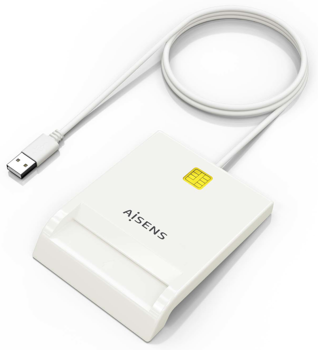 Aisens Lector de Tarjeta Inteligente DNI ASCR-SN07-W Blanco
