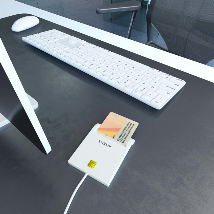 Aisens Lector de Tarjeta Inteligente DNI ASCR-SN07-W Blanco