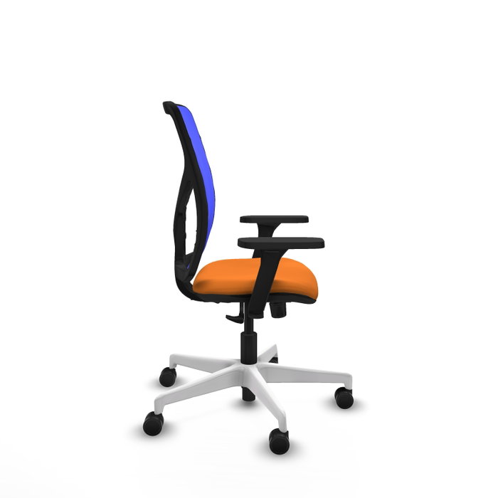 PIQUERAS Y CRESPO Silla de oficina Motilla con mecanismo Sincro, Naranja y Azul