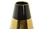 DKD Home Decor Jarrón de Porcelana Bicolor y Dorado 19x19x35 cm