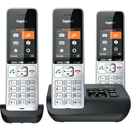 Gigaset COMFORT 500A Trio Negro, Plata