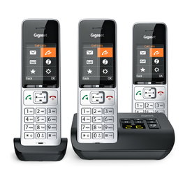 Gigaset COMFORT 500A Trio Negro, Plata