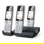 Gigaset COMFORT 500A trio Teléfono DECT/analógico con manos libres y contestador automático, Negro Plata