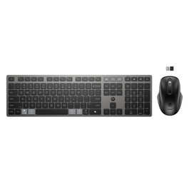 HP Teclado y Ratón Inalámbrico Recargable para Múltiples Dispositivos 725 - Kit de Productividad con Batería de Larga Duración